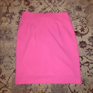 Neon pink pencil skirt